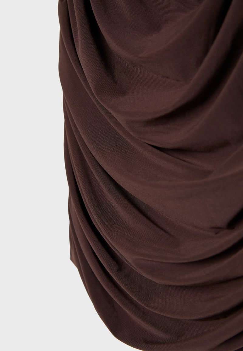 Топ с горловиной халтер и сборками