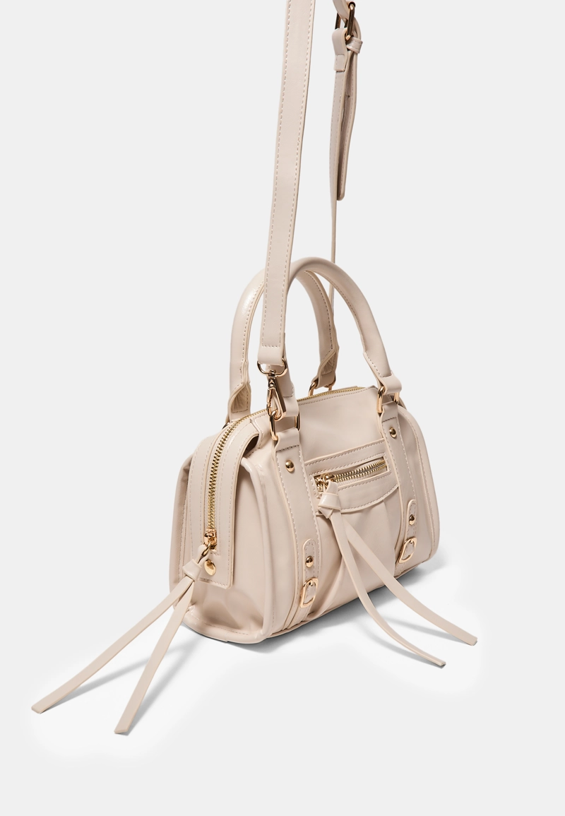 Сумка-боулинг с плечевым ремнем и молнией