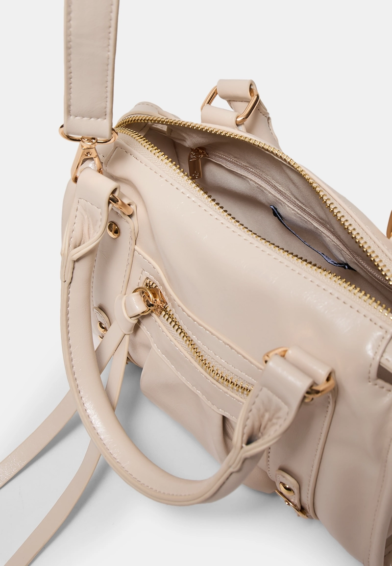 Сумка-боулинг с плечевым ремнем и молнией