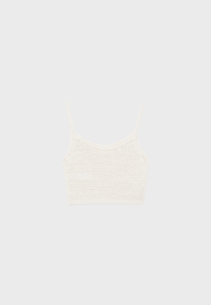 Топ из трикотажа с лентой