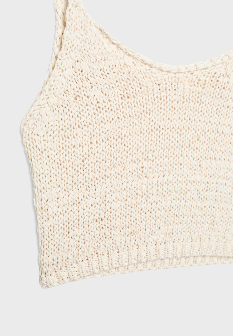 Топ из трикотажа с лентой