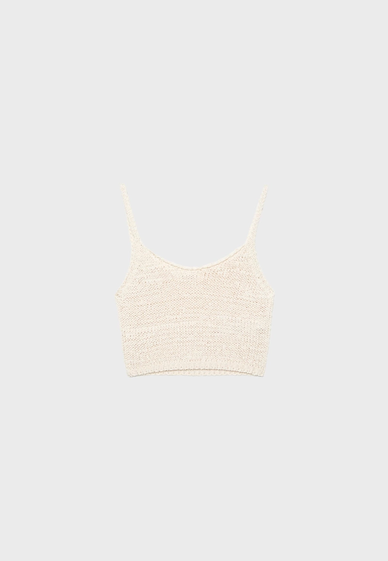 Топ из трикотажа с лентой