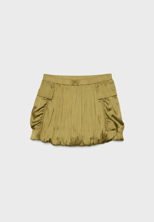 Юбка-баллон из сатина с карманами- Заказать в России