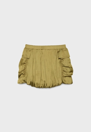 Юбка-баллон из сатина с карманами- Заказать в России