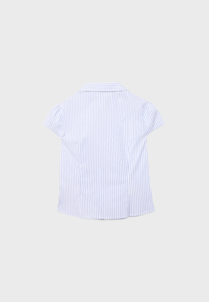Приталенная рубашка с короткими рукавами