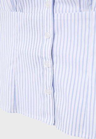 Приталенная рубашка с короткими рукавами- Заказать в России