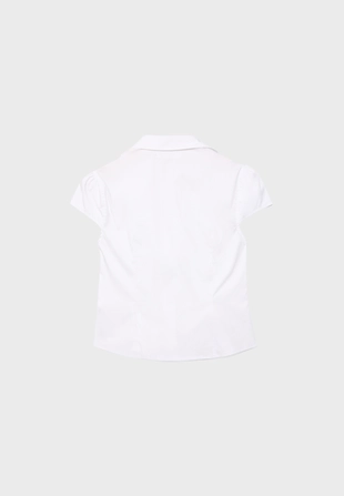 Приталенная рубашка с короткими рукавами- Заказать в России