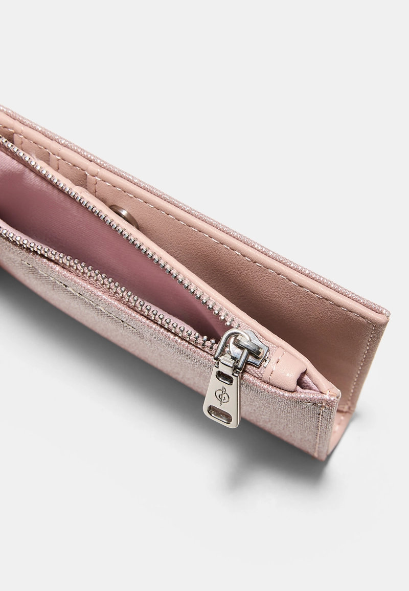 Удлиненный кошелек-кардхолдер с блестками