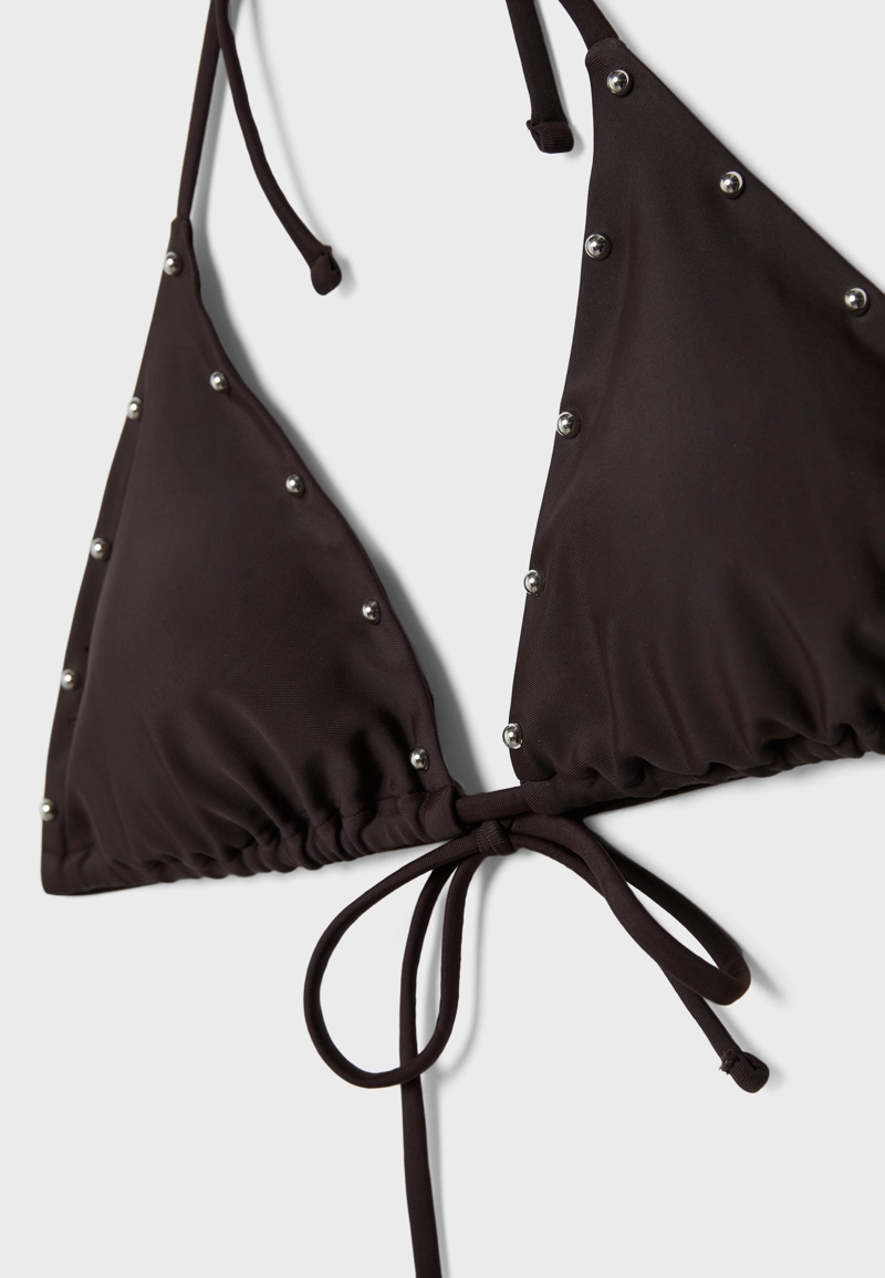 Топ бикини треугольный с заклепками
