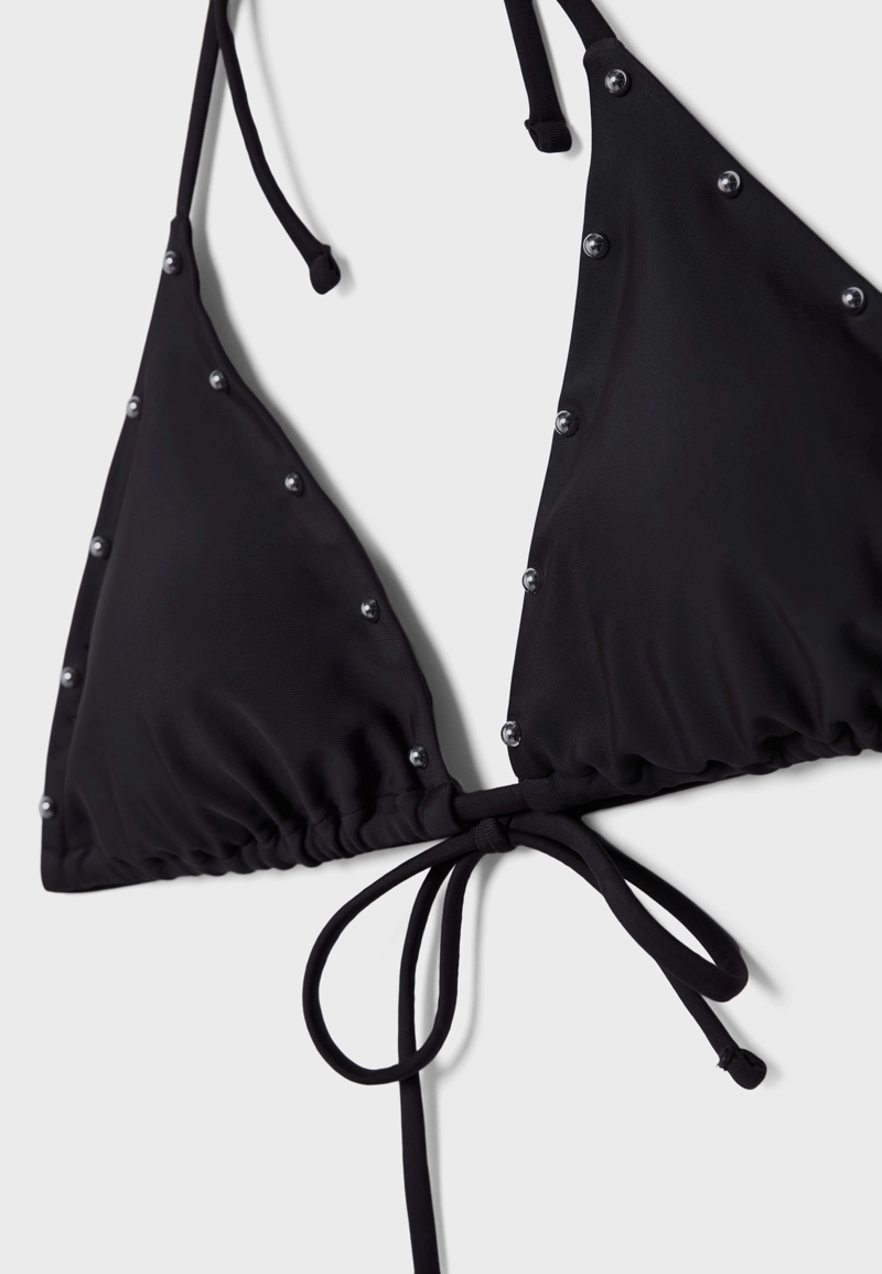 Топ бикини треугольный с заклепками