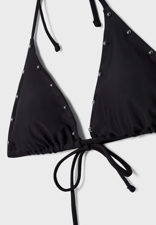 Топ бикини треугольный с заклепками- Заказать в России