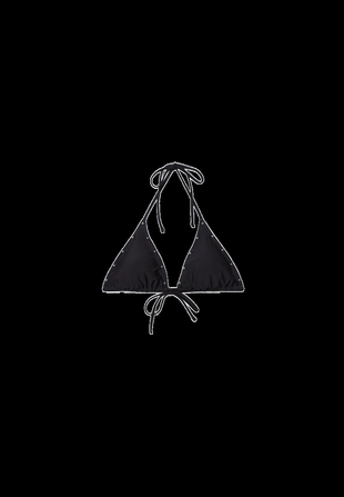 Топ бикини треугольный с заклепками- Заказать в России