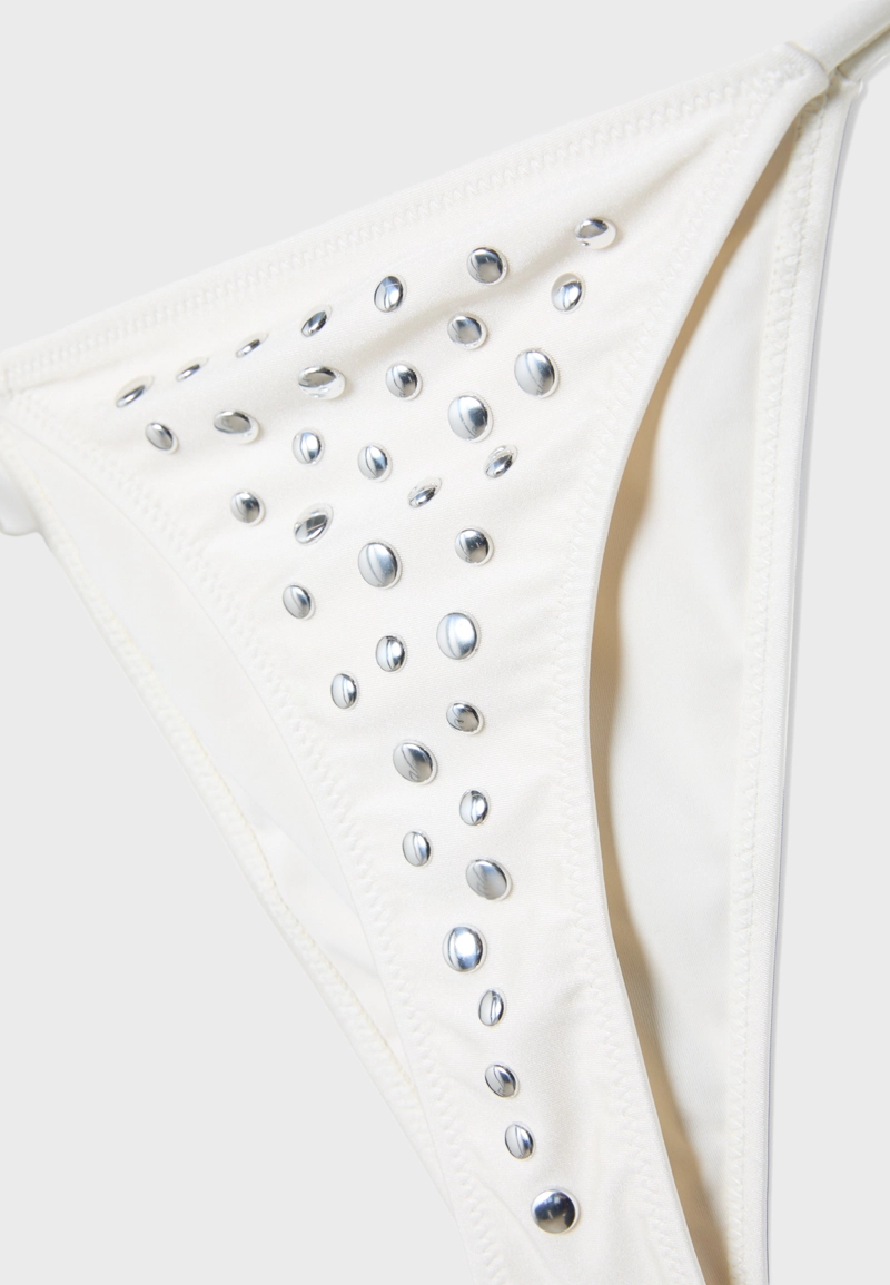 Плавки бикини бразильяно с большими заклепками