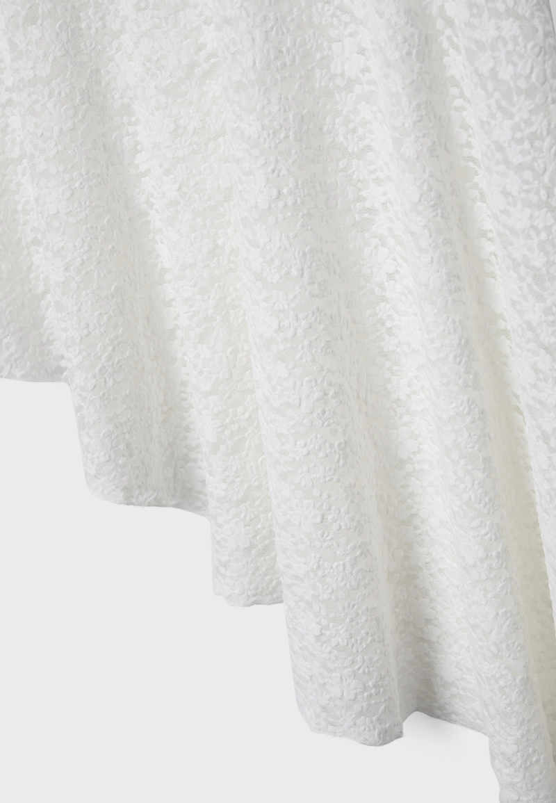 Асимметричная кружевная юбка миди