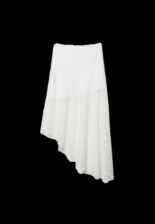 Асимметричная кружевная юбка миди- Заказать в России