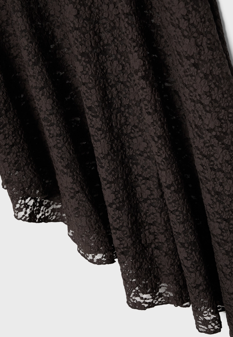 Асимметричная кружевная юбка миди