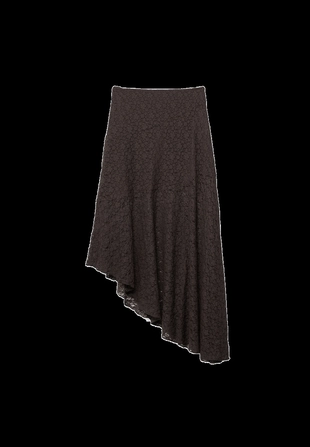 Асимметричная кружевная юбка миди- Заказать в России