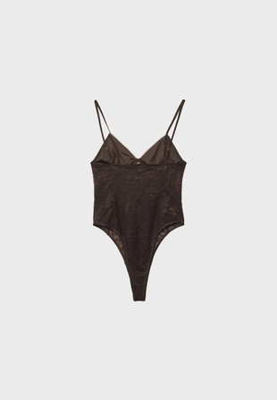 Боди на бретельках с кружевом- Заказать в России