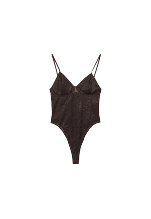 Боди на бретельках с кружевом- Заказать в России