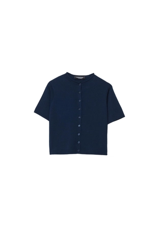 Кардиган с воротником-стойкой на пуговицах- Заказать в России