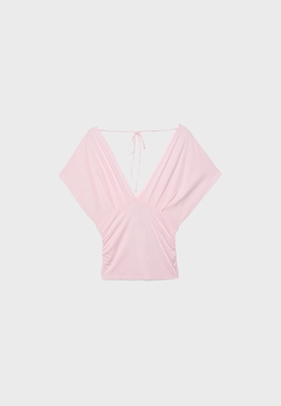 Футболка с V-образным вырезом- Заказать в России