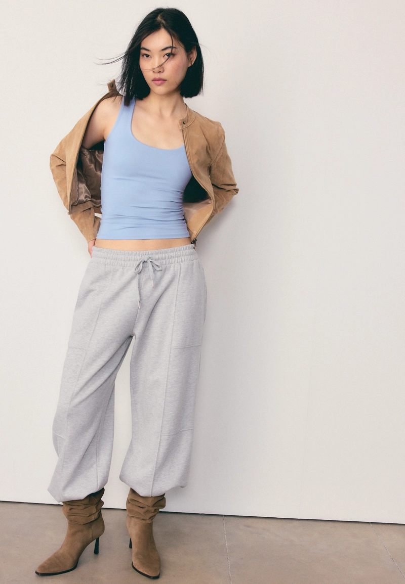 Майка из полиамида с широкими бретелями