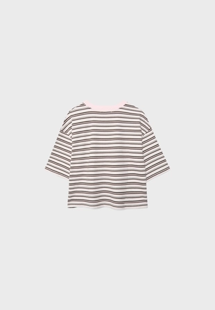 Полосатая футболка с короткими рукавами- Заказать в России