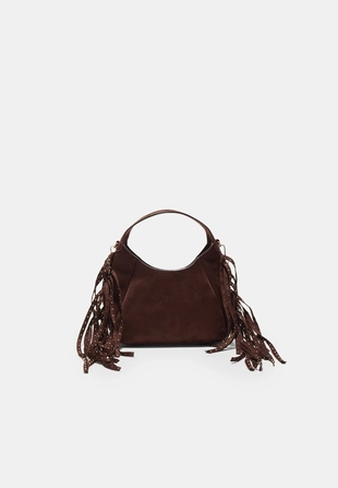 Сумка на плечо с боковой бахромой- Заказать в России