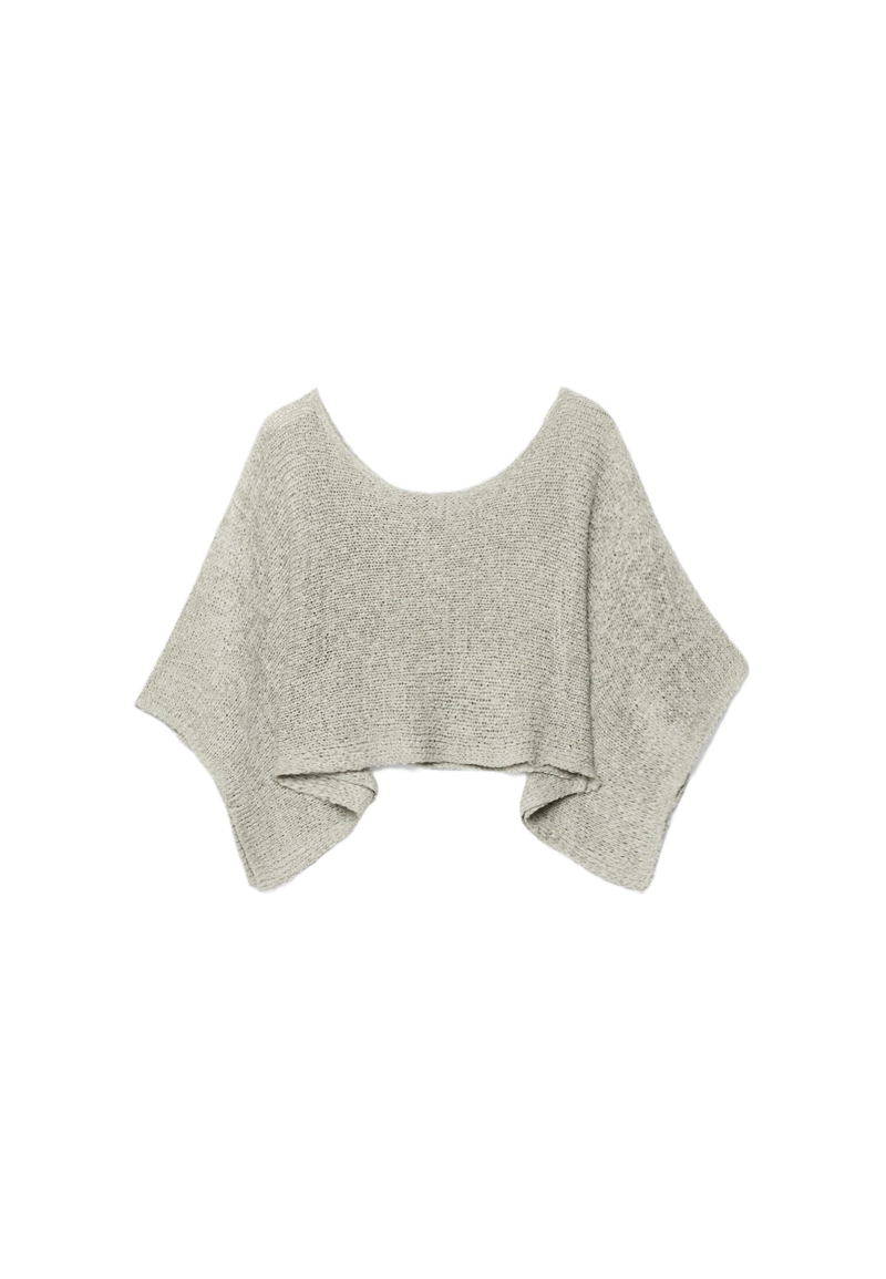 Базовый вязаный свитер-накидка