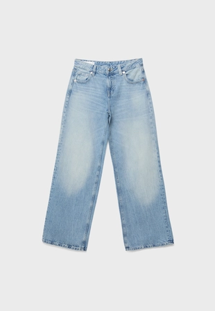 Джинсы с низкой посадкой и широкими штанинами со звездой- Заказать в России