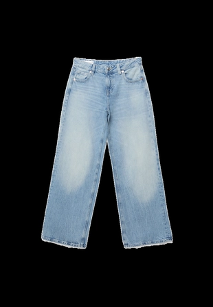 Джинсы с низкой посадкой и широкими штанинами со звездой- Заказать в России