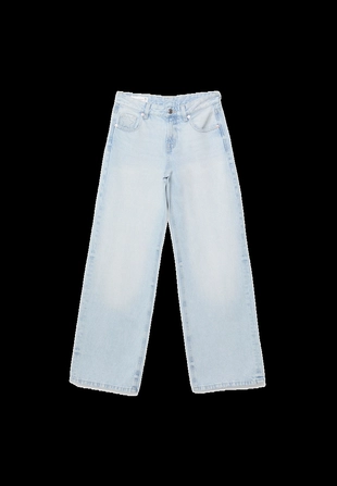 Джинсы с низкой посадкой и широкими штанинами со звездой- Заказать в России