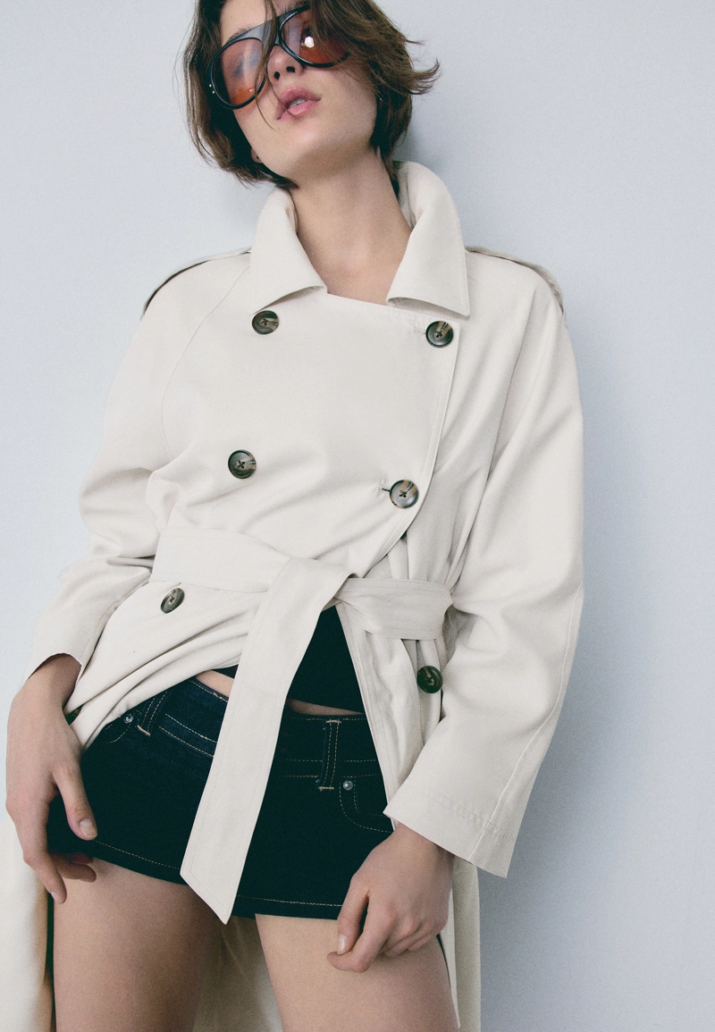 Длинный струящийся тренч