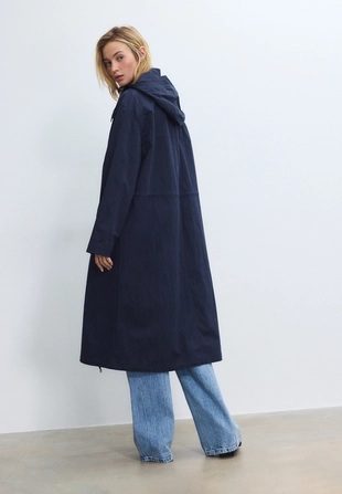 Длинная струящаяся парка- Заказать в России