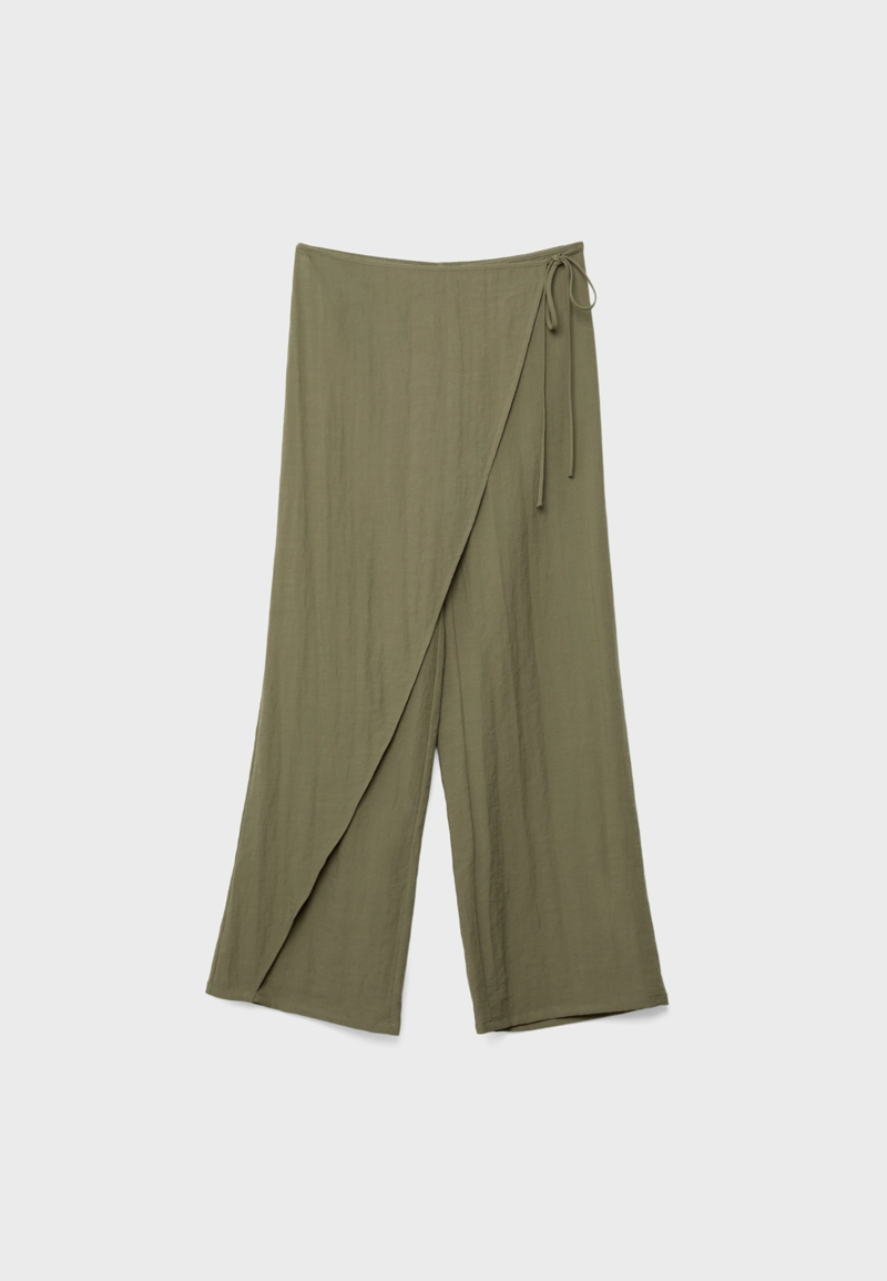 Брюки-парео струящегося кроя