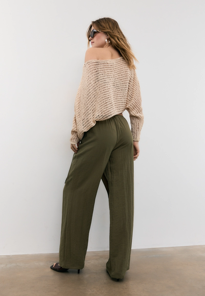 Брюки-парео струящегося кроя