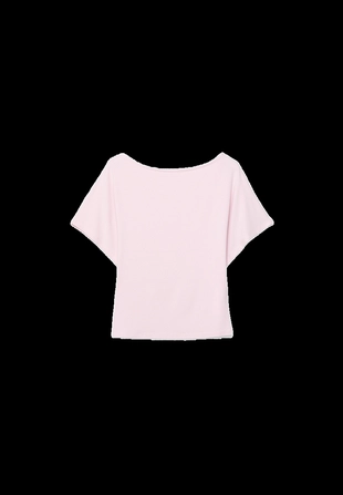 Футболка с вырезом-лодочкой и короткими рукавами- Заказать в России