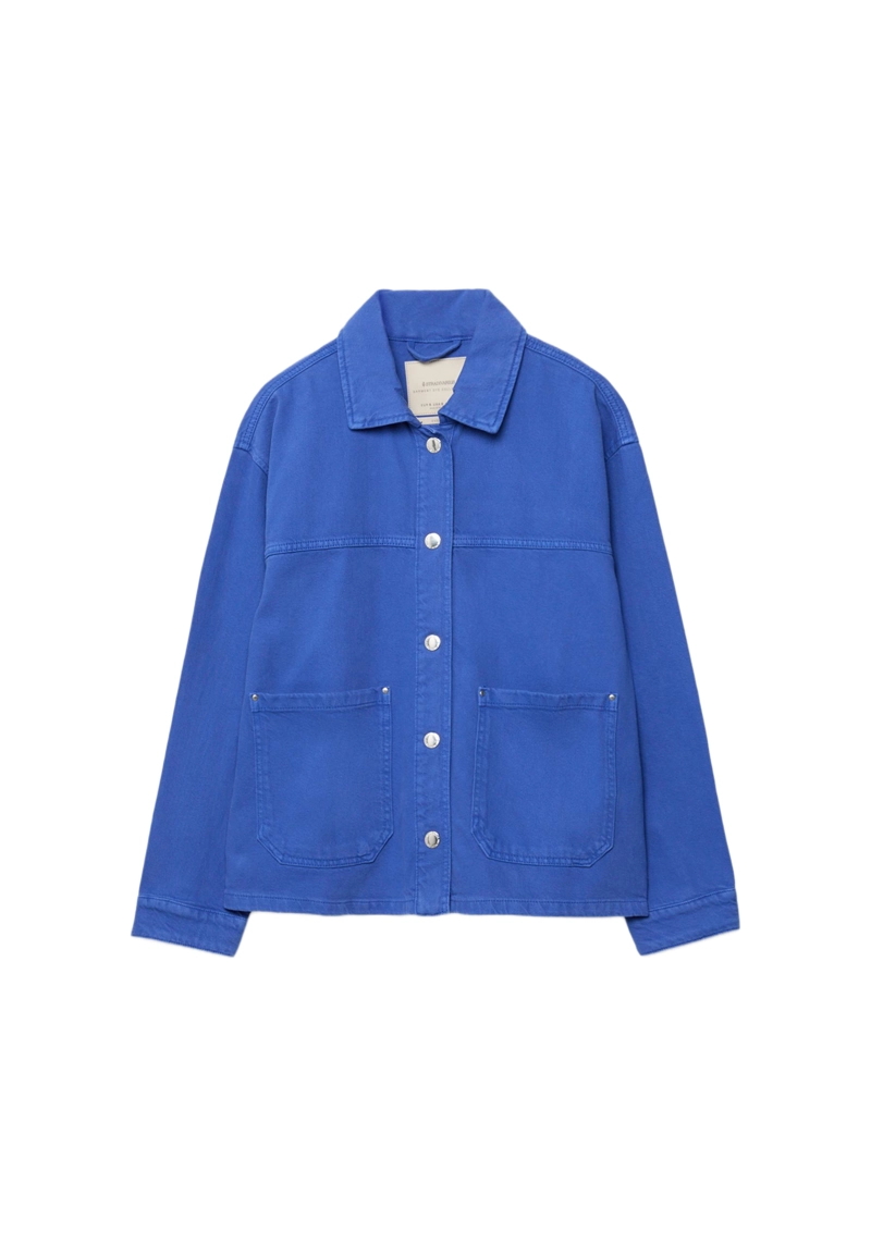 Джинсовая куртка с накладными карманами