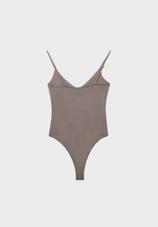 Боди на бретелях с V-образным вырезом- Заказать в России