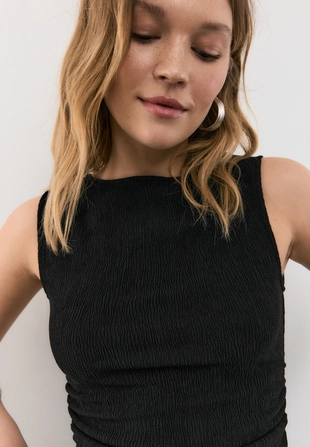 Топ с жатой фактурой- Заказать в России