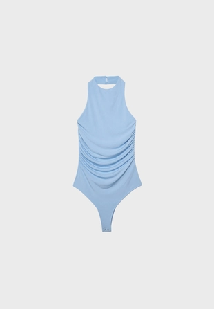 Боди с горловиной халтер- Заказать в России