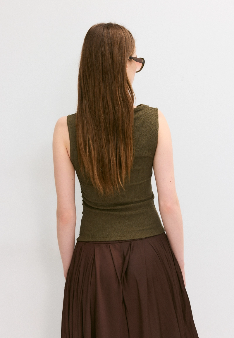 Топ с жатой фактурой