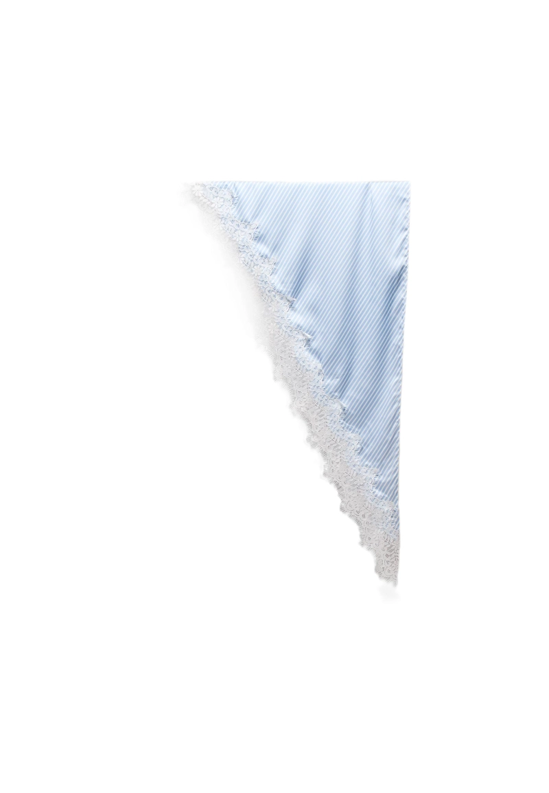 ПАРЕО В ПОЛОСКУ С КРУЖЕВОМ