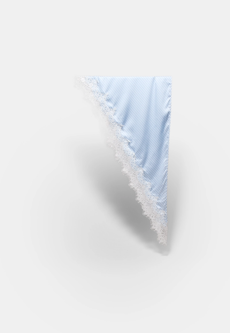 ПАРЕО В ПОЛОСКУ С КРУЖЕВОМ