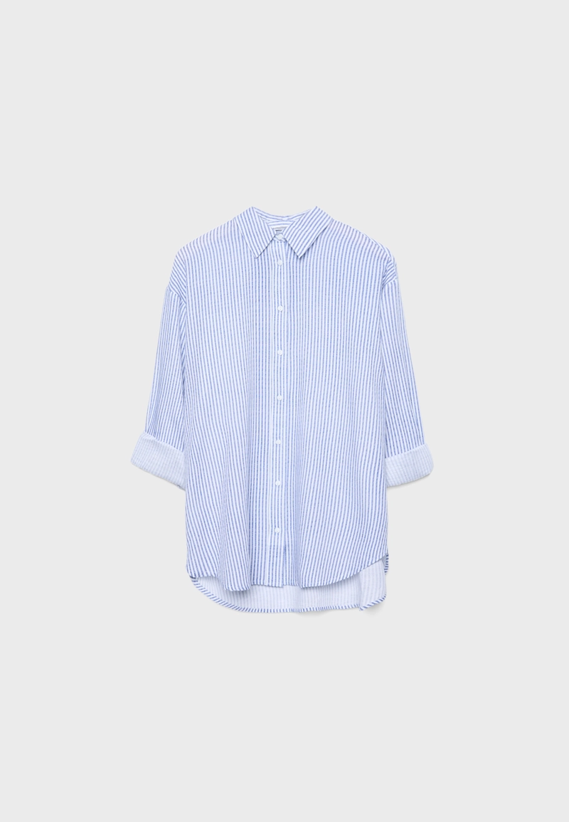 Рубашка под льняной эффект