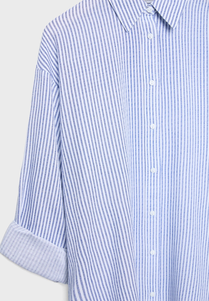 Рубашка под льняной эффект