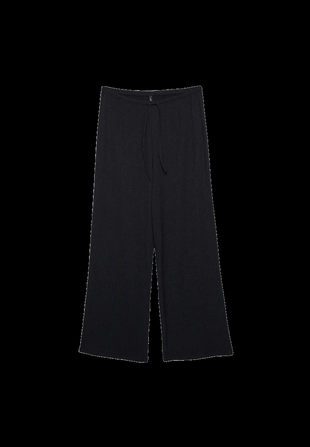 Брюки прямого кроя с эффектом помятости- Заказать в России