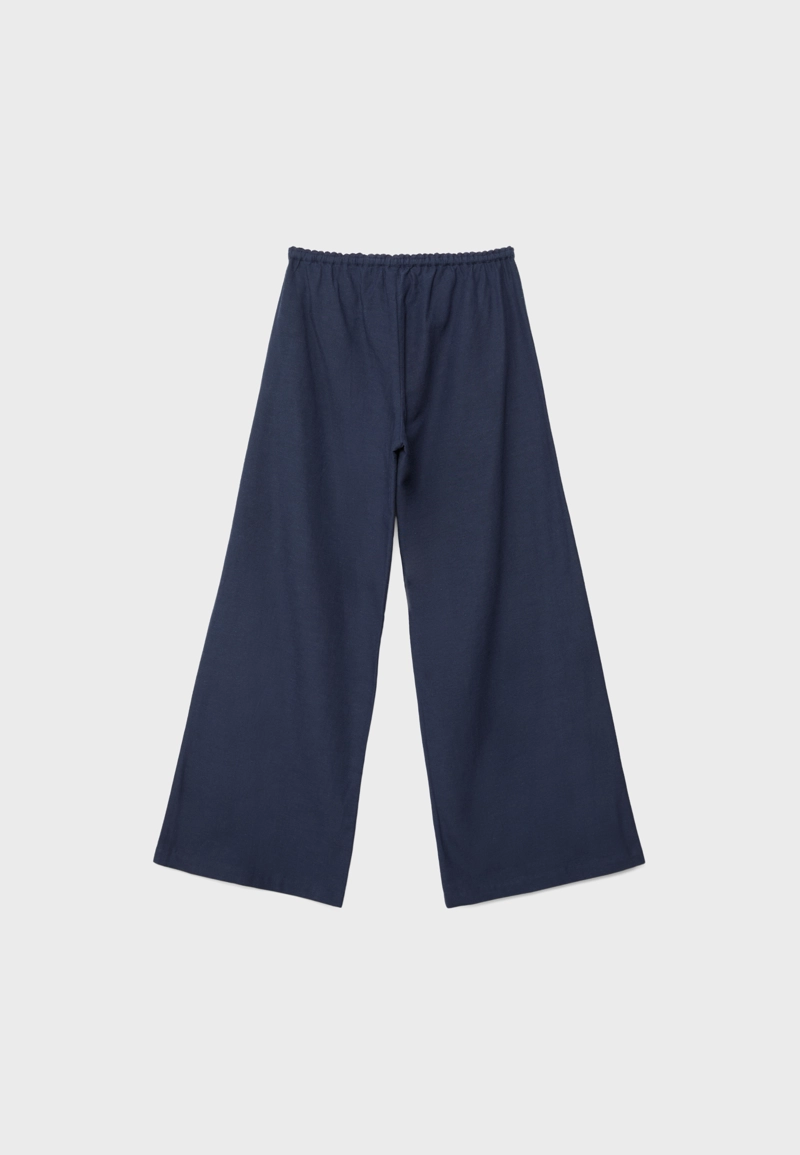 Брюки свободного кроя под лен