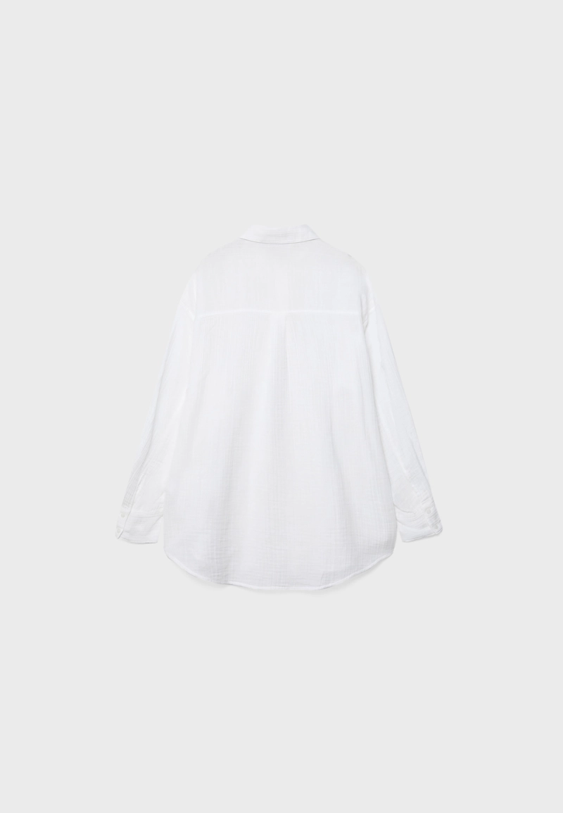 Базовая рубашка из двух видов ткани