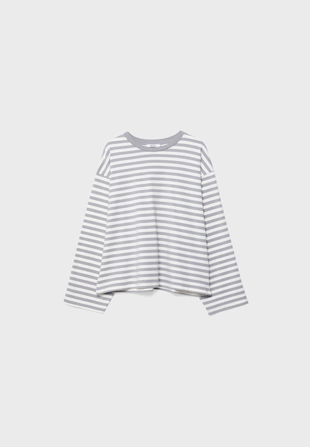 Полосатая футболка с длинными рукавами- Заказать в России